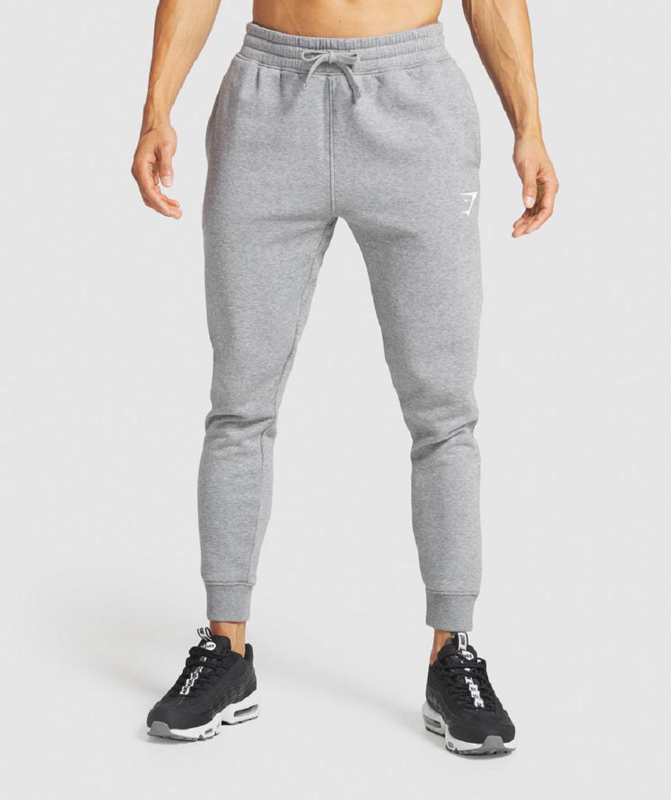 Pantalones Jogger Gymshark Crest Hombre Gris | CO 3733WNB